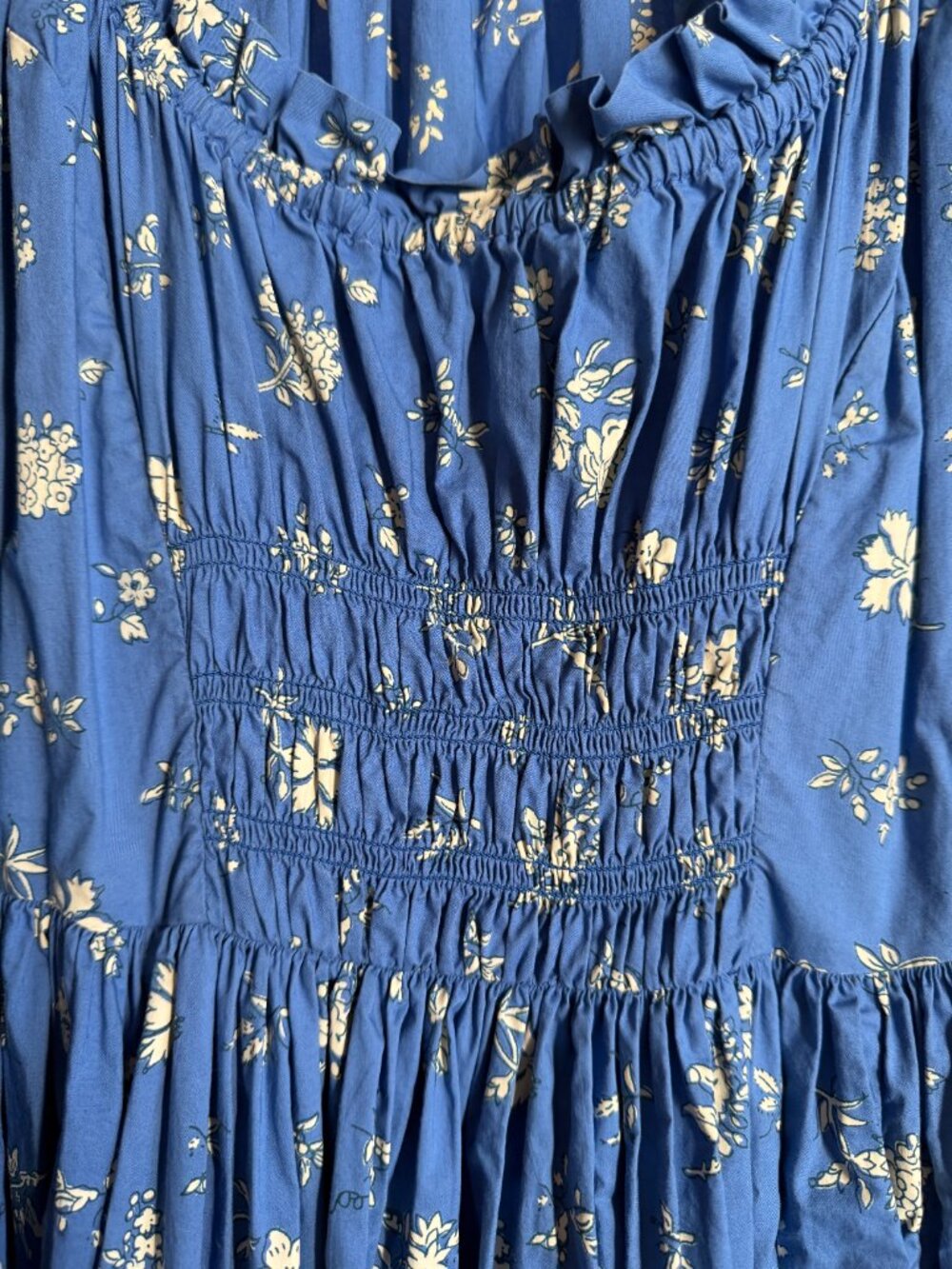 RARE Doen Deia Dress in Blue Bouton De Rose - Picture 7 of 7